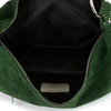 Vera Pelle suede leather handbag large A4 dark green K51