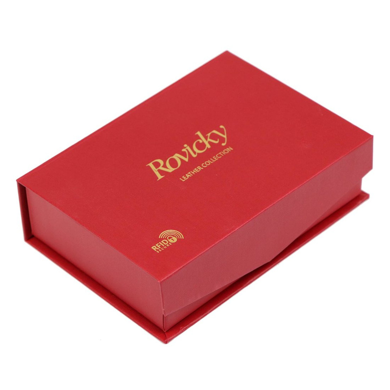 Women's genuine leather wallet Rovicky 8810-MIRN RFID