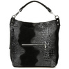 Black suede leather shopper handbag W10