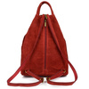 Maroon Vera Pelle Italian Women's Leather Backpack Small T53