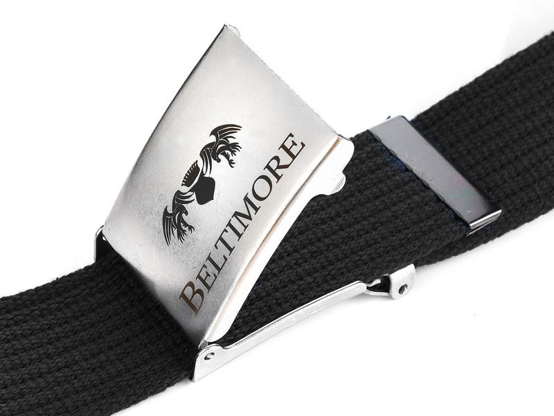 BELTIMORE BLACK PARCIANY BELT LONG PARCIAK F79: colors - black, stripes - r. 85-100 cm