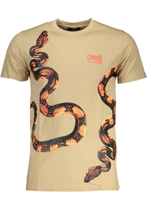 CAVALLI CLASS HERREN-KURZÄRMELIGES T-SHIRT BEIGE