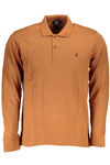 US GRAND POLO MEN&#39;S LONG SLEEVED POLO SHIRT BROWN