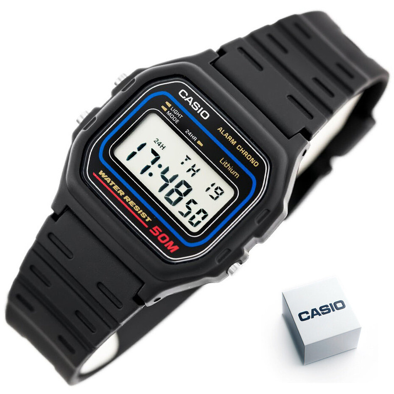 ZEGAREK MĘSKI CASIO W-59-1VQ (zd083a) - KLASYKA + BOX