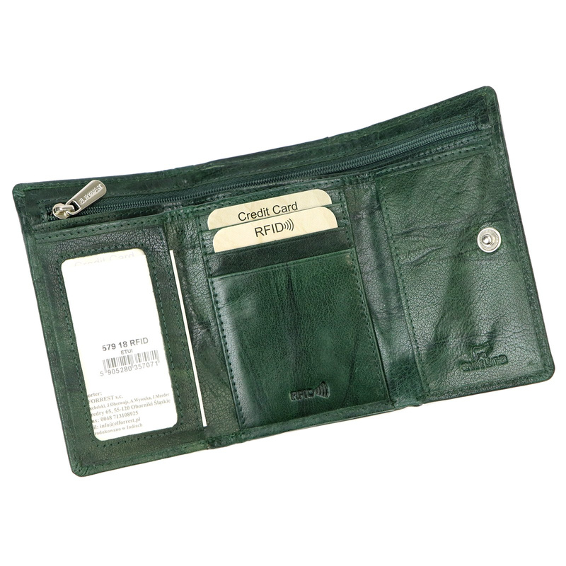 Women's genuine leather wallet EL FORREST 579-58 RFID