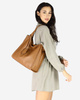 Modny skórzany shopper MAZZINI - Portofino Max camel