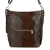 Dark brown suede leather shopper bag W10