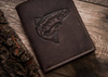 Men's genuine leather wallet Wild ANIMALS N4-CHM FISH