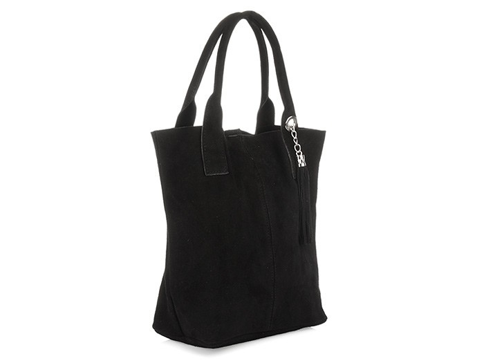 Large leather bag large A4 bag with sachet Black L82