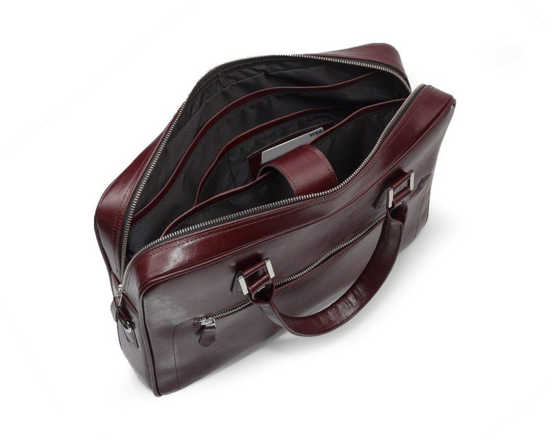 Laptop bag Solier SL23 brown-maroon