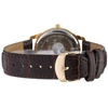 Men's watch quartz brown and gold classic leather strap C426