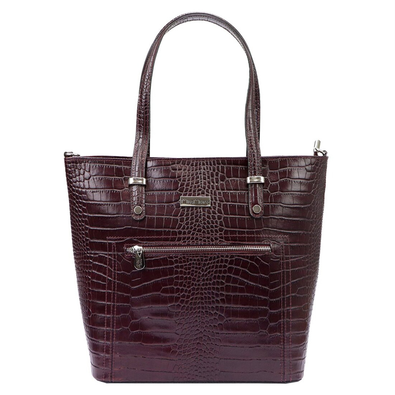 Damen Echtleder Handtasche MiaMore 01-011 CROCO