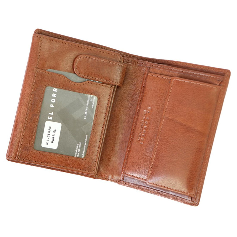 Men's genuine leather wallet EL FORREST 511-21 RFID