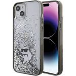 Karl Lagerfeld KLHCP15MLKCNSK iPhone 15 Plus 6.7" transparent hardcase Liquid Glitter Choupette