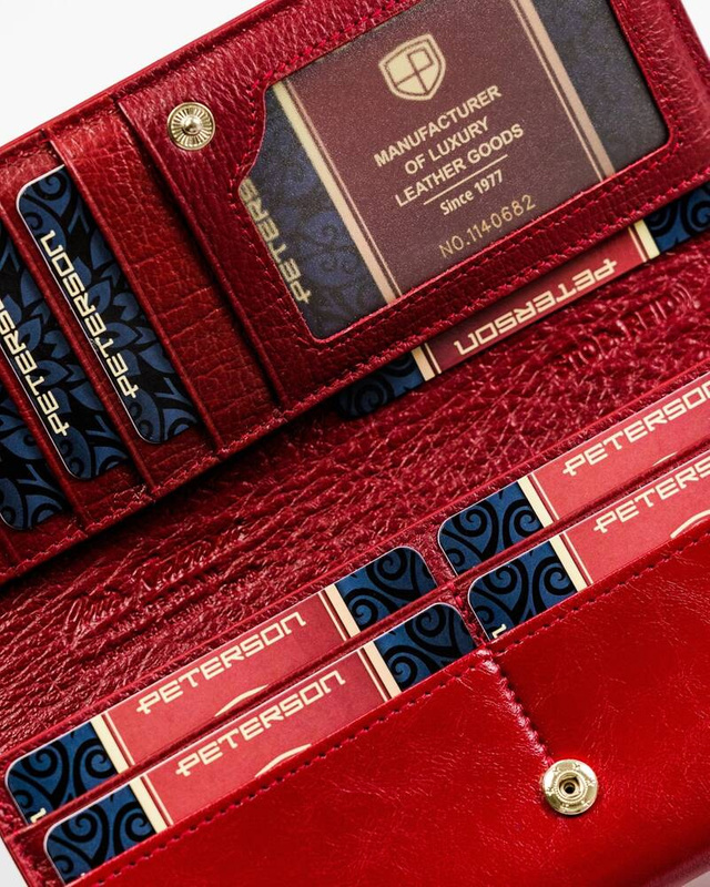 Women's genuine leather wallet Peterson PTN PL-721 MULTI