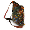 Multicolored women's leather handbag and backpack