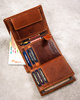 Leather wallet RFID PETERSON PTN N4-EBS