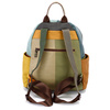 Women's capacious leather functional backpack