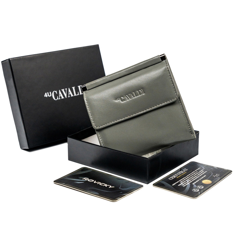 Small, elegant women's leather wallet RFID Cavaldi