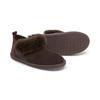 Comfortable women's leather slippers with fur