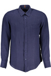 HUGO BOSS MEN&#39;S LONG SLEEVE SHIRT BLUE