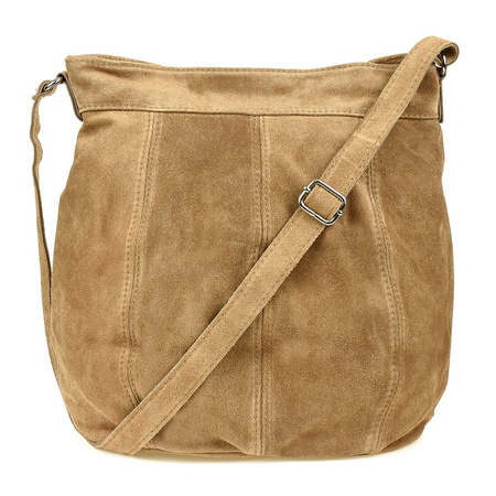 Taupe Wildleder Damen A4 Ledertasche K49