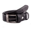 Elegant black leather belt SOLIER SB09