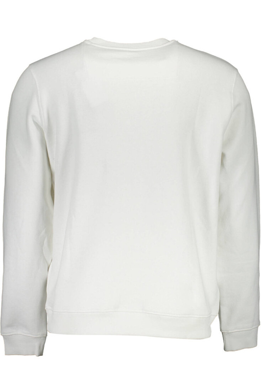 GUESS JEANS WHITE MEN'S SWEATSHIRT WITHOUT ZIP