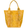 Bag Leather Bag A4 Crocodile with Sachet Mustard L94