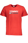 TOMMY HILFIGER MEN&#39;S RED SHORT SLEEVE T-SHIRT