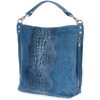 Shopper-Tasche aus Denim-Wildleder W10