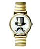 WOMEN'S WATCH CYLINDER, Moustache - asox (zx580c)