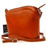 Leather women's elegant crossbody messenger bag