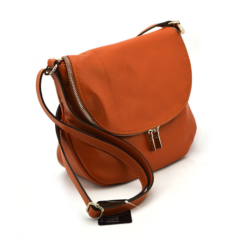 Women's leather messenger bag, roomy over the shoulder