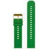 U27 rubber watch strap - green/gold - 18mm