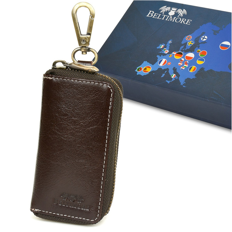 Beltimore P87 premium leather brown key case