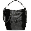 Black suede leather shopper handbag W10