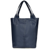 Navy blue women's natural leather shopper bag Beltimore F18