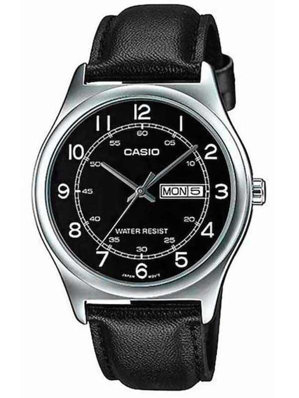 Stylish Men's watch with leather strap from CASIO