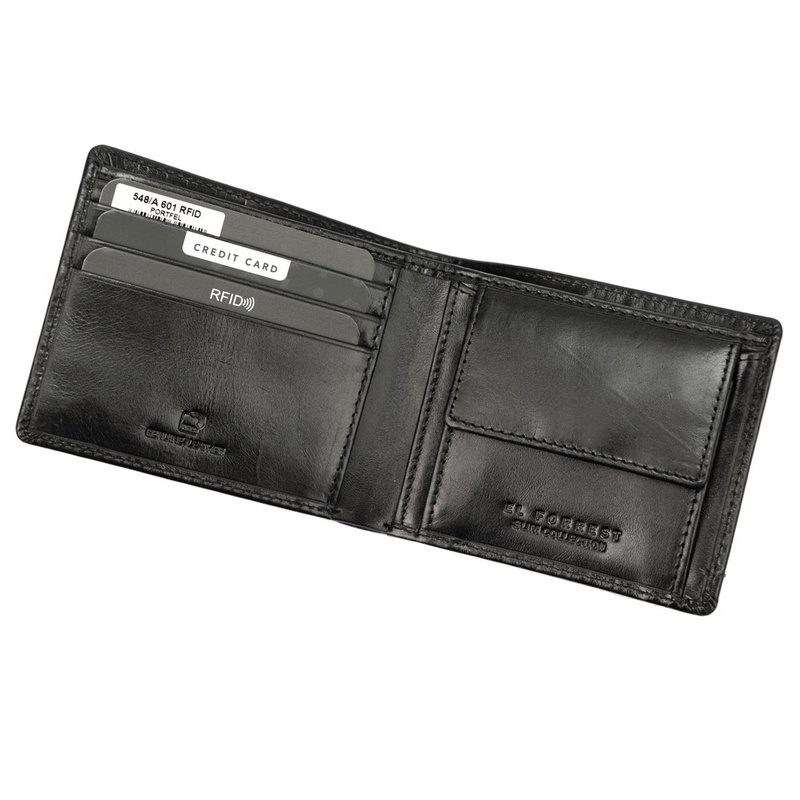 Compact Leather Men's Wallet EL FORREST RFID