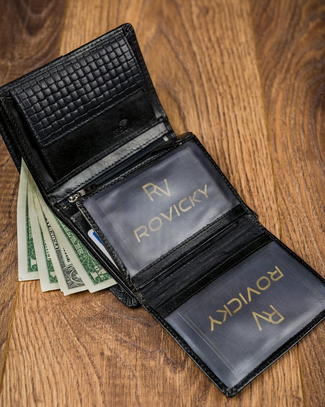 Black Leather Men's Wallet - Forever Young?