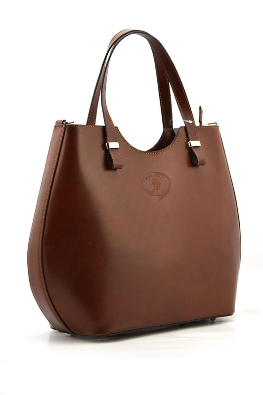 Elegant, stylish, large leather handbag