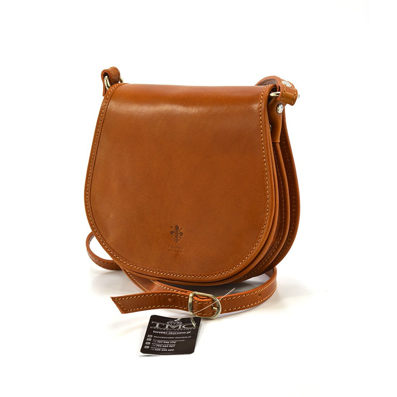 Classic unique women's leather messenger bag