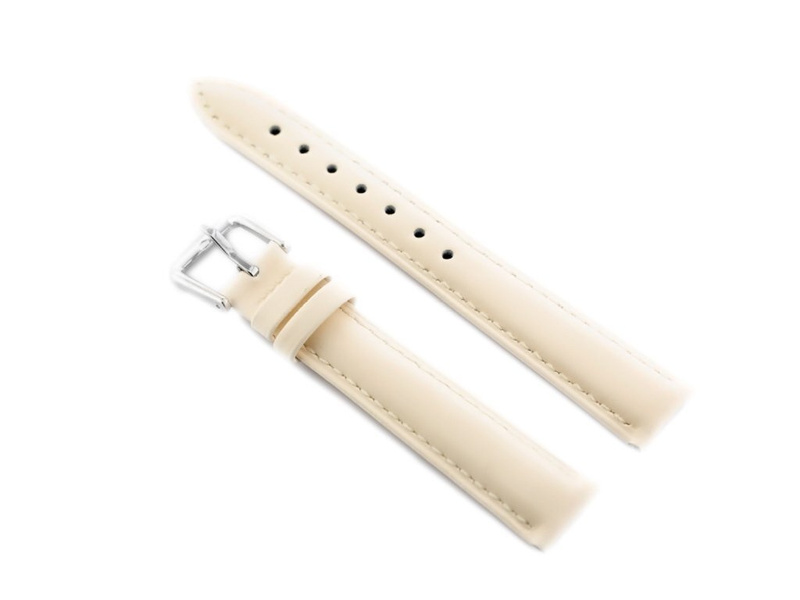 W94 leather watch strap - cream - 18mm