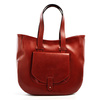 Leather shoulder bag large women's shopperbag