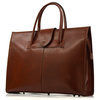 Women's large leather briefcase for documents