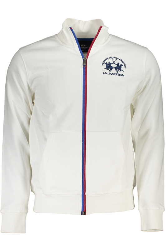 LA MARTINA MEN&#39;S WHITE ZIP SWEATSHIRT