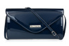 Navy blue lacquered women's evening clutch bag BELTIMORE M78