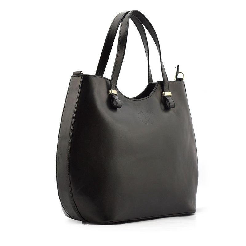 Elegant, stylish, large leather handbag