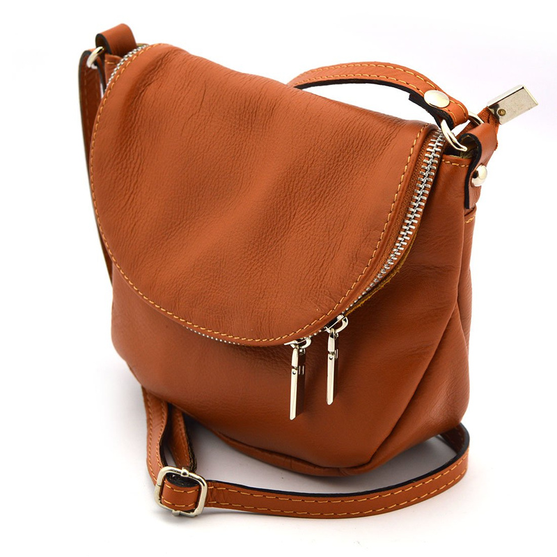 Leather women's crossbody messenger bag, roomy